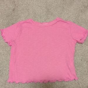 Epic Threads Bright Pink Ruffle Trim T-Shirt